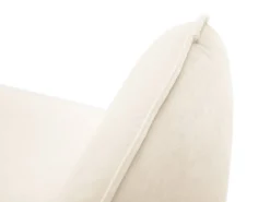 Cosmopolitan Design - Poltrona "Vienna" em veludo bege claro - 97x94x95cm