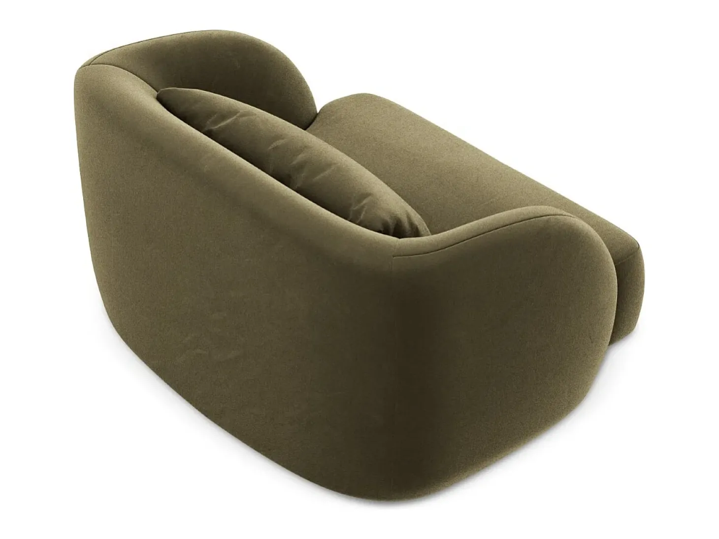 Cosmopolitan Design - Poltrona "Tulum" em veludo verde - 103x90x70cm
