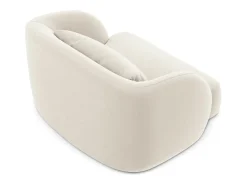 Cosmopolitan Design - Poltrona "Tulum" em veludo bege claro - 103x90x70cm