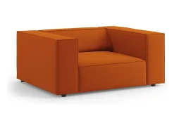 Cosmopolitan Design - Poltrona "Arendal" em veludo terracota - 124x102x70cm