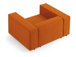 Cosmopolitan Design - Poltrona "Arendal" em veludo terracota - 124x102x70cm