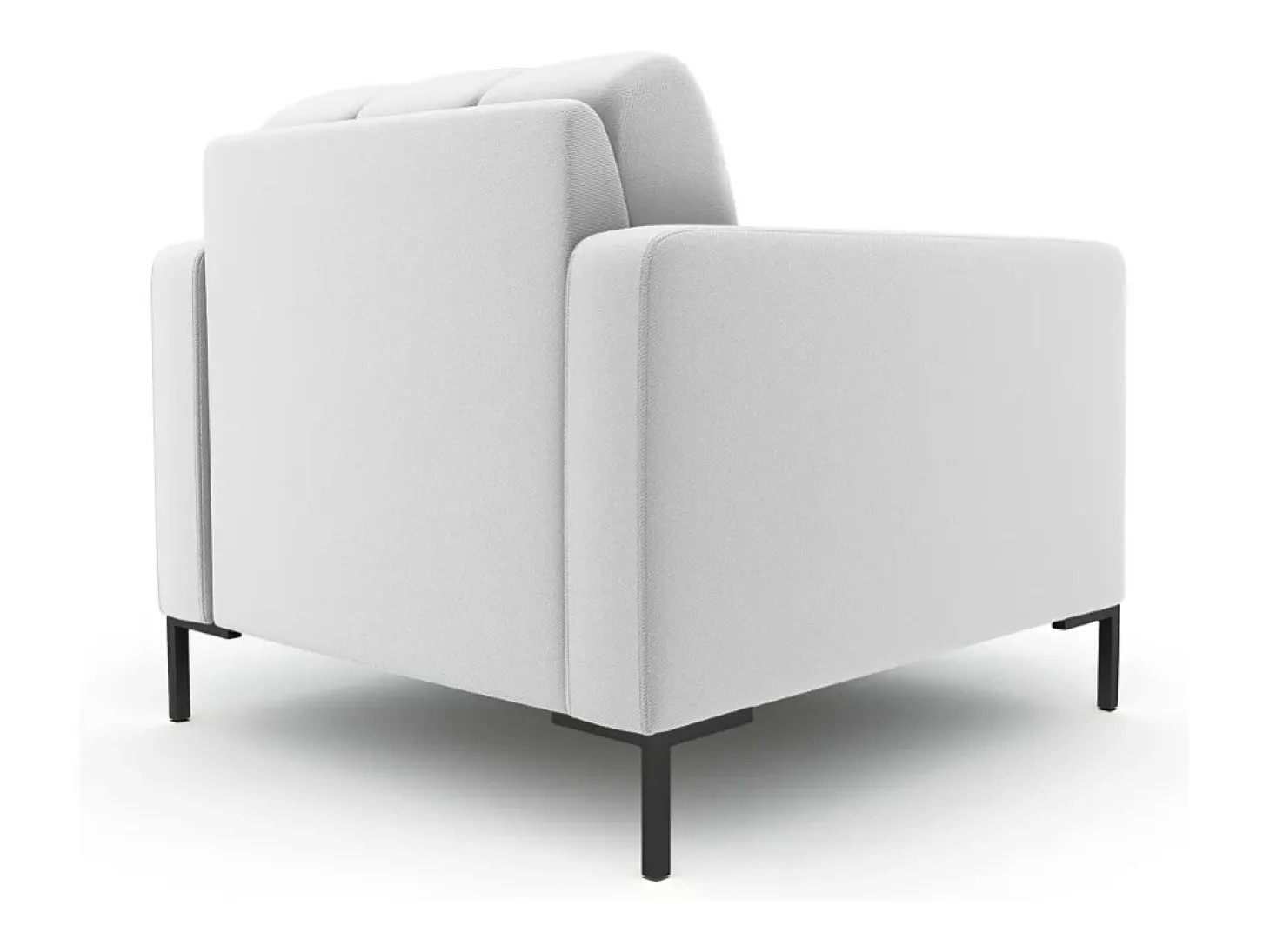 Cosmopolitan Design - Poltrona "Bali" em tecido estrutural cinza claro - 87x92x75cm