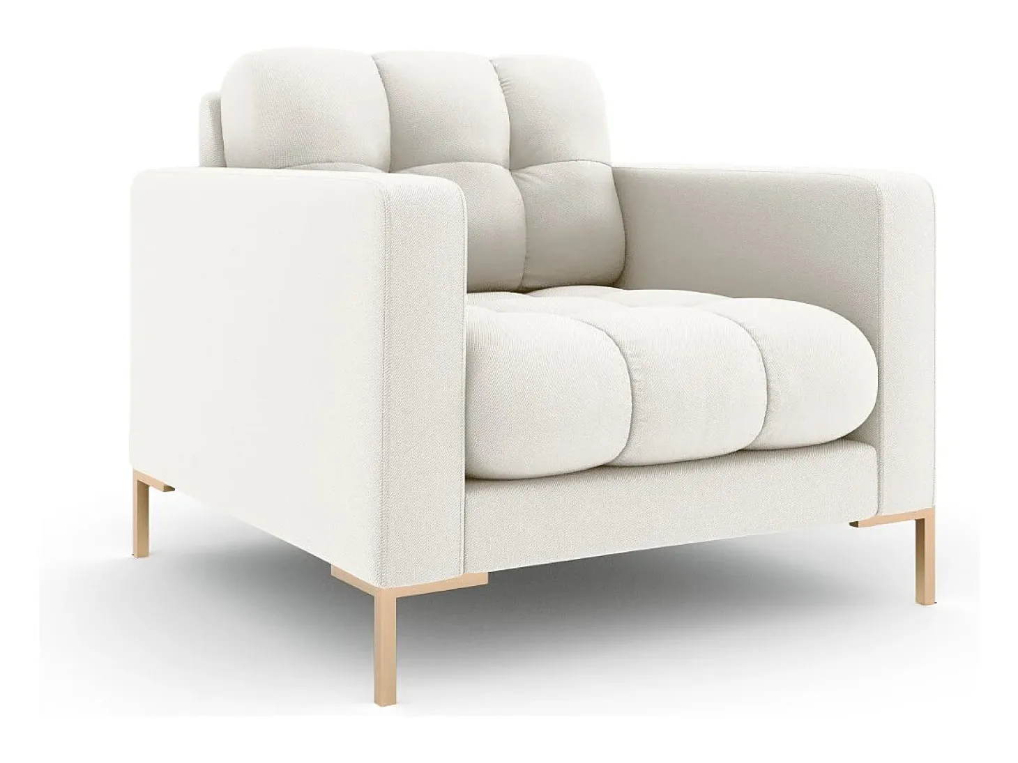 Cosmopolitan Design - Poltrona "Bali" em tecido estrutural bege claro - 87x92x75cm