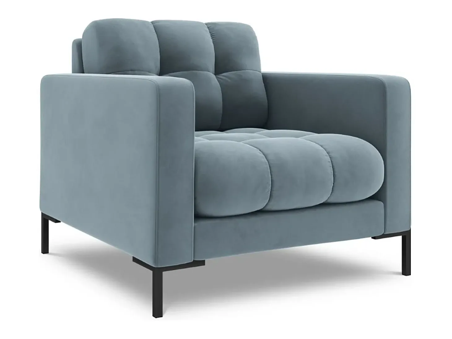 Cosmopolitan Design - Poltrona "Bali" em veludo azul claro - 87x92x75cm