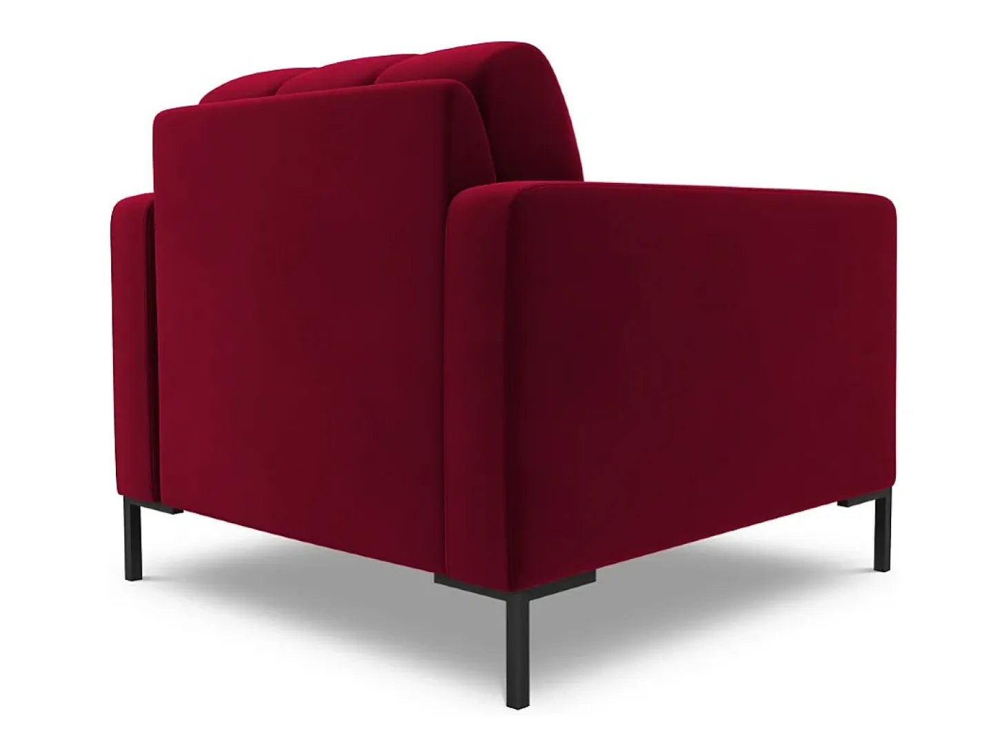Cosmopolitan Design - Poltrona "Bali" em veludo vermelho - 87x92x75cm