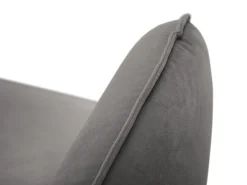 Cosmopolitan Design - Poltrona "Vienna" em veludo cinza claro - 97x94x95cm
