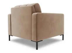 Cosmopolitan Design - Poltrona "Bali" em veludo bege - 87x92x75cm