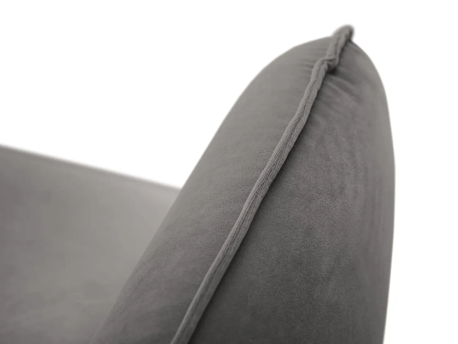 Cosmopolitan Design - Poltrona "Vienna" em veludo cinza claro - 97x94x95cm