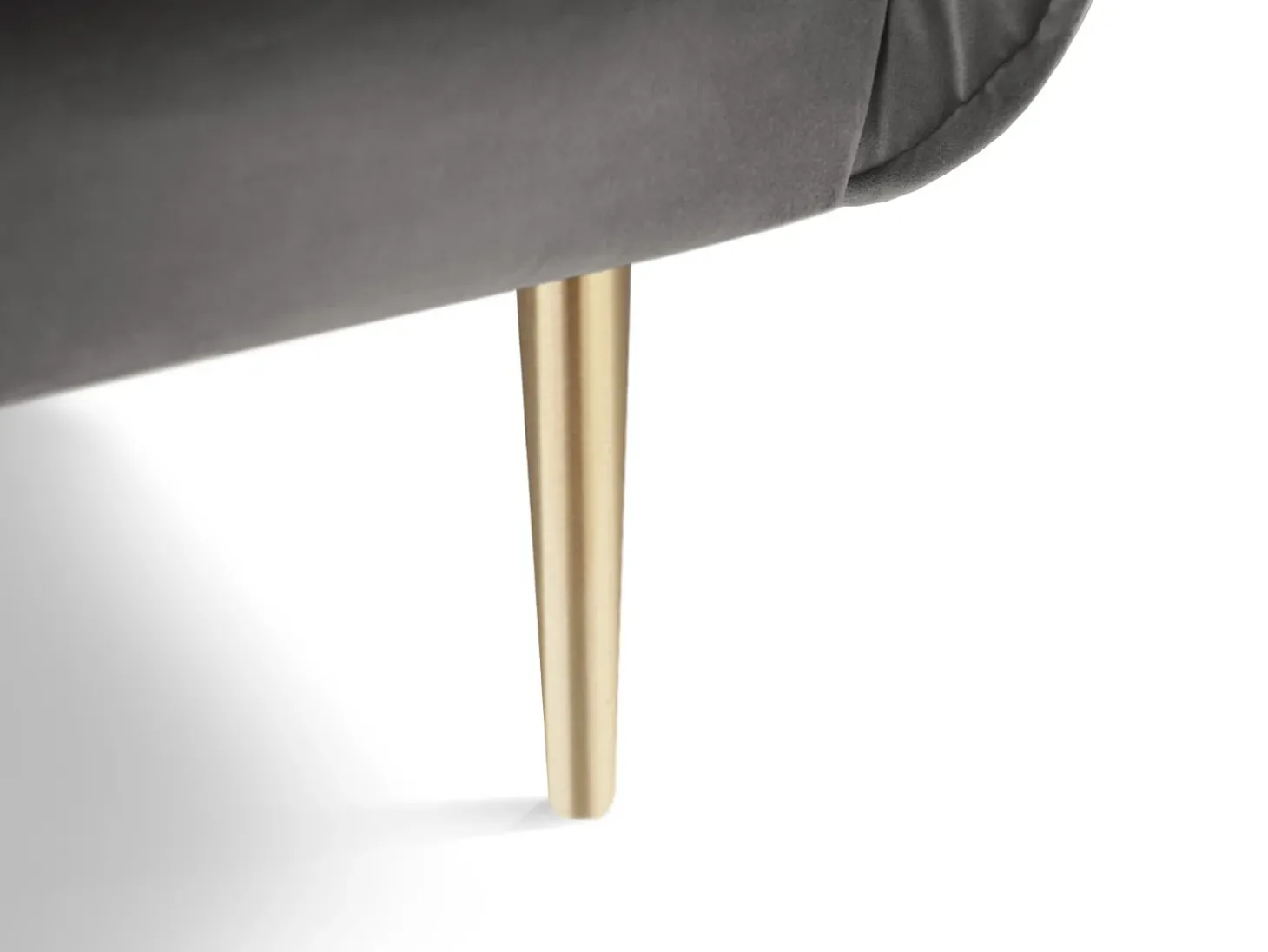Cosmopolitan Design - Poltrona "Vienna" em veludo cinza claro - 97x94x95cm