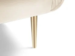 Cosmopolitan Design - Poltrona "Vienna" em veludo bege claro - 97x94x95cm