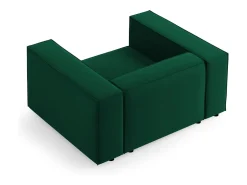 Cosmopolitan Design - Poltrona "Arendal" em veludo verde garrafa - 124x102x70cm