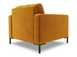 Cosmopolitan Design - Poltrona "Bali" em veludo amarelo - 87x92x75cm