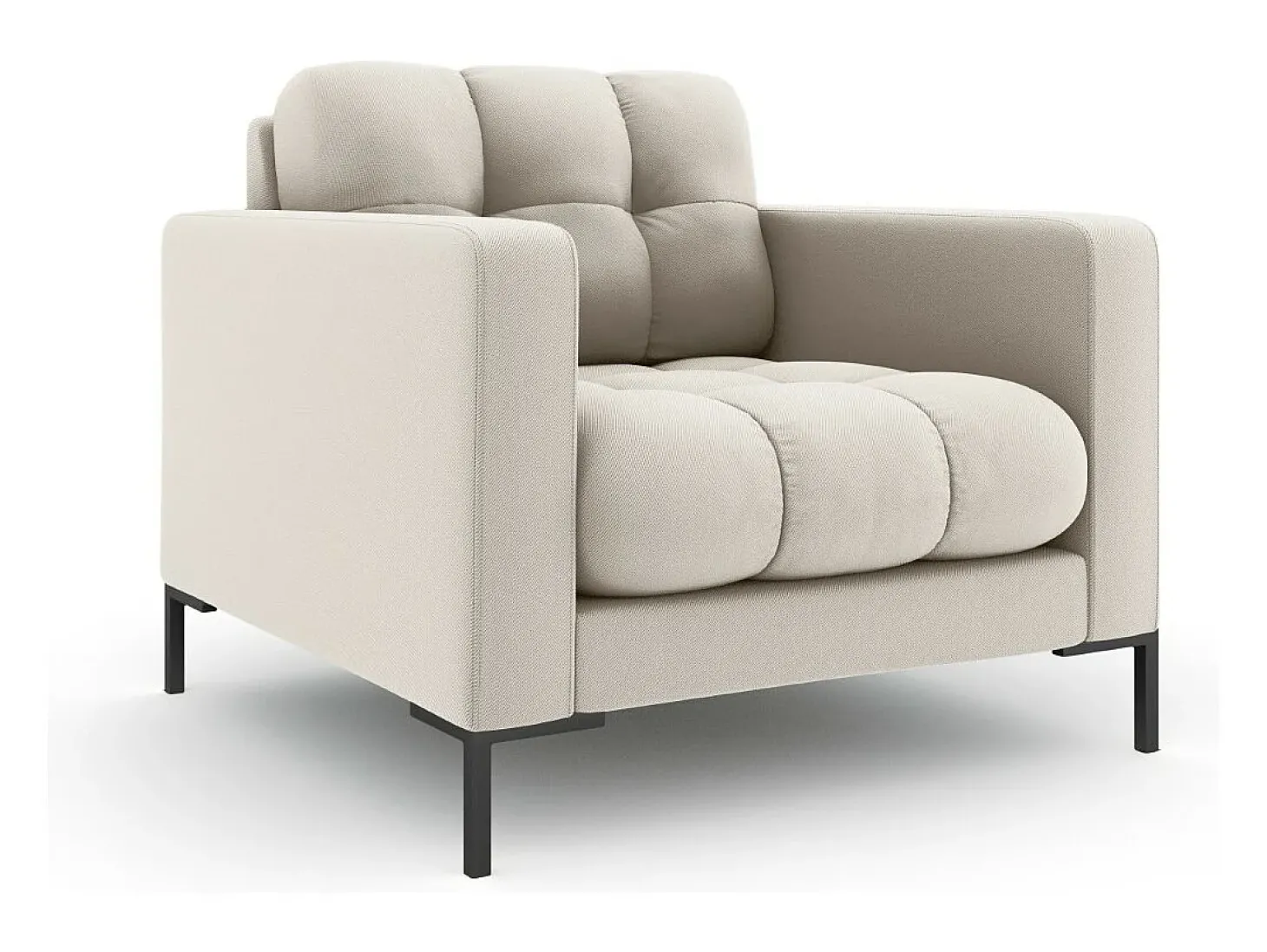 Cosmopolitan Design - Poltrona "Bali" em tecido estrutural bege - 87x92x75cm
