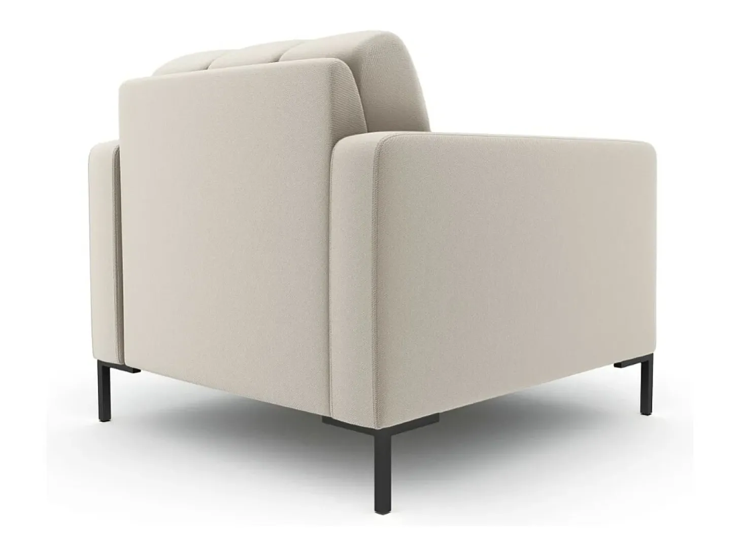 Cosmopolitan Design - Poltrona "Bali" em tecido estrutural bege - 87x92x75cm