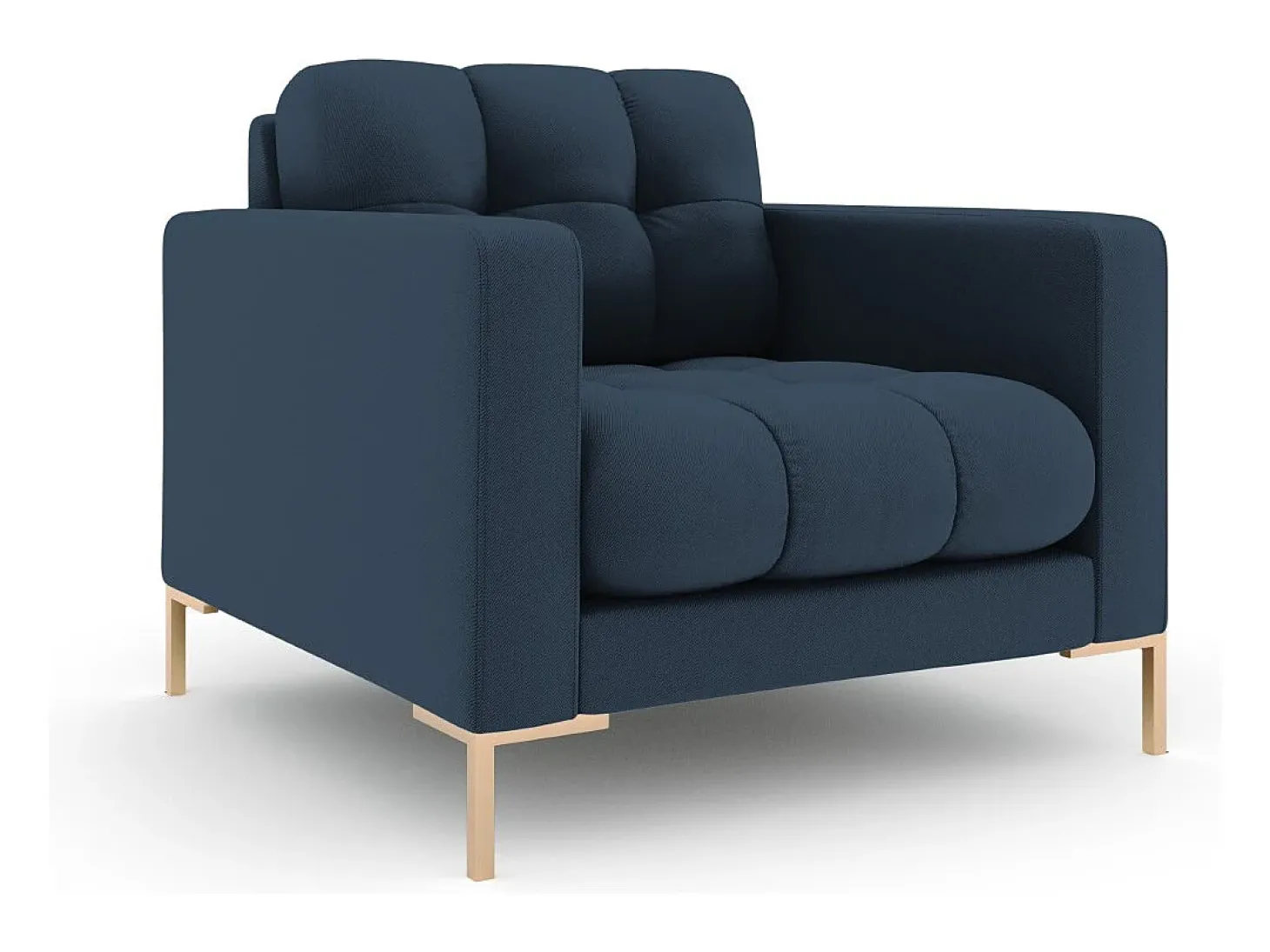 Cosmopolitan Design - Poltrona "Bali" em tecido estrutural azul - 87x92x75cm