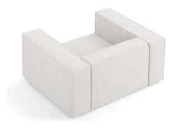 Cosmopolitan Design - Poltrona "Arendal" em tecido chenille cinza claro - 124x102x70cm