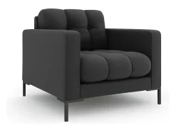 Cosmopolitan Design - Poltrona "Bali" em tecido estrutural cinza escuro - 87x92x75cm