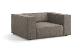 Cosmopolitan Design - Poltrona "Arendal" em tecido chenille cinza - 124x102x70cm