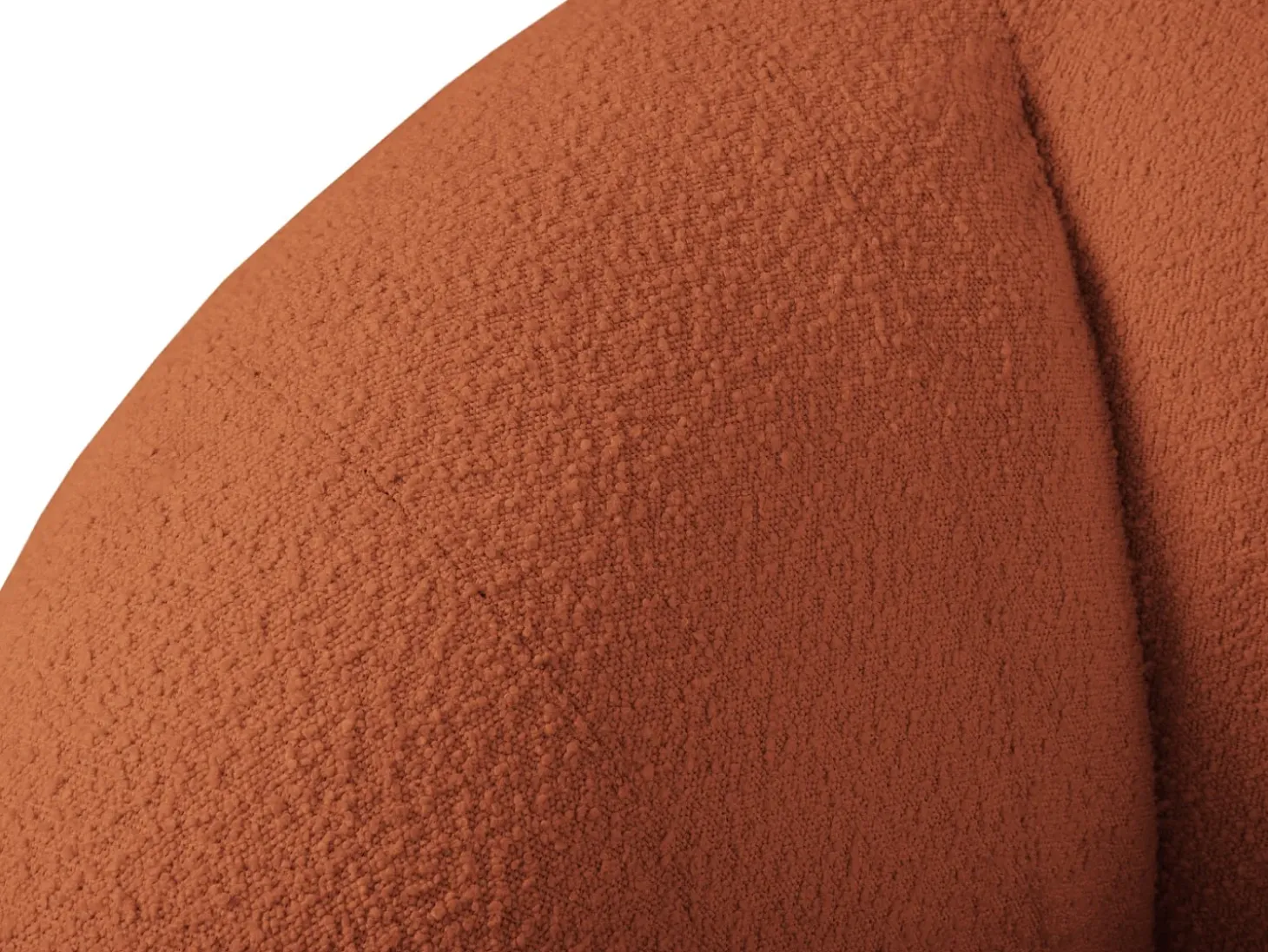 Cosmopolitan Design - Poltrona "Essen" em tecido bouclé marrom - 130x95x86cm