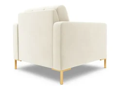 Cosmopolitan Design - Poltrona "Bali" em veludo bege claro - 87x92x75cm