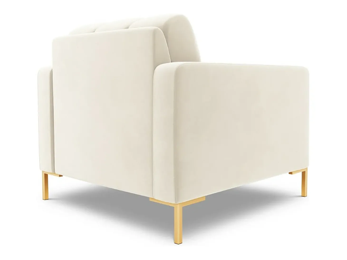 Cosmopolitan Design - Poltrona "Bali" em veludo bege claro - 87x92x75cm