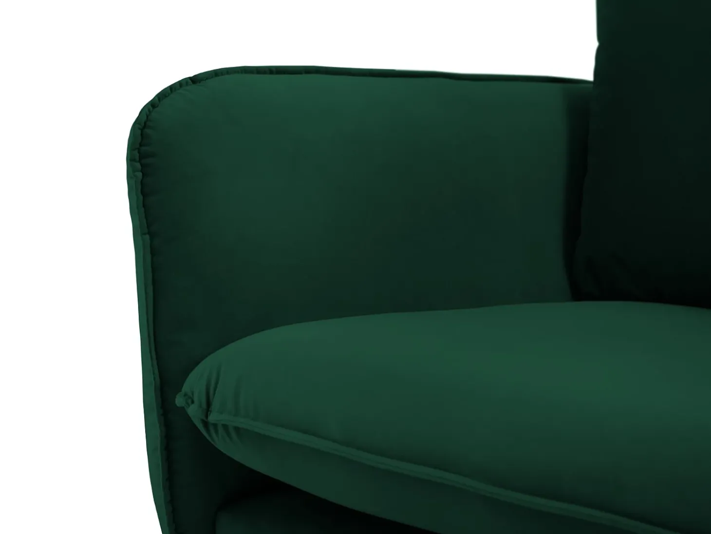 Cosmopolitan Design - Poltrona "Vienna" em veludo verde garrafa - 97x94x95cm