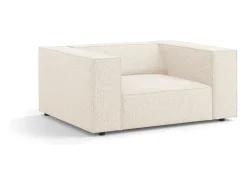 Cosmopolitan Design - Poltrona "Arendal" em tecido chenille bege claro - 124x102x70cm