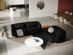 Cosmopolitan Design - Poltrona "Tulum" em veludo preto - 103x90x70cm
