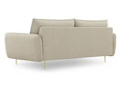 Cosmopolitan Design - Sofá "Vienna" 4 lugares em tecido estrutural bege - 230x92x95cm