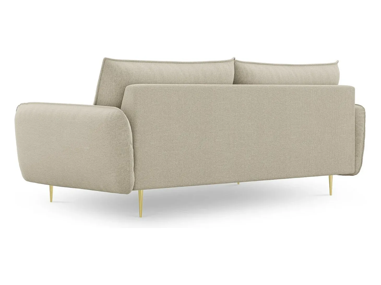 Cosmopolitan Design - Sofá "Vienna" 4 lugares em tecido estrutural bege - 230x92x95cm