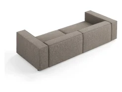 Cosmopolitan Design - Sofá "Arendal" 4 lugares em tecido chenille cinza - 244x102x70cm