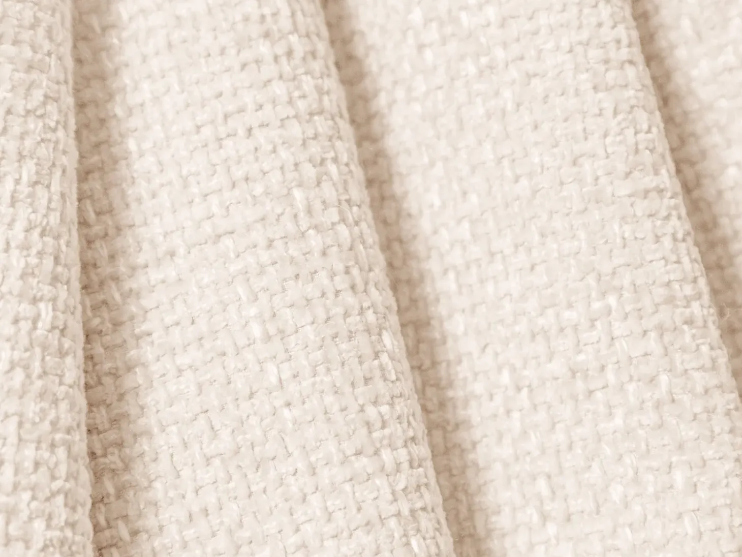 Cosmopolitan Design - Sofá panorâmico "Tulum" 5 lugares em tecido chenille bege claro - 330x156x70cm