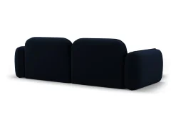Cosmopolitan Design - Sofá modular de canto esquerdo "Sydney" 3 lugares em veludo azul real - 230x165x70cm