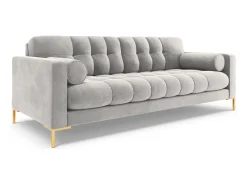 Cosmopolitan Design - Sofá "Bali" 3 lugares em veludo prata - 177x92x75cm
