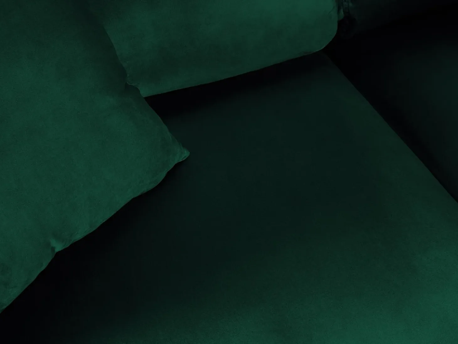 Cosmopolitan Design - Sofá convertível de canto direito com caixa de arrumação "Kyoto" 5 lugares em veludo verde garrafa - 243x194x88cm