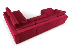 Cosmopolitan Design - Sofá panorâmico convertível em linha reta com caixa de arrumação 