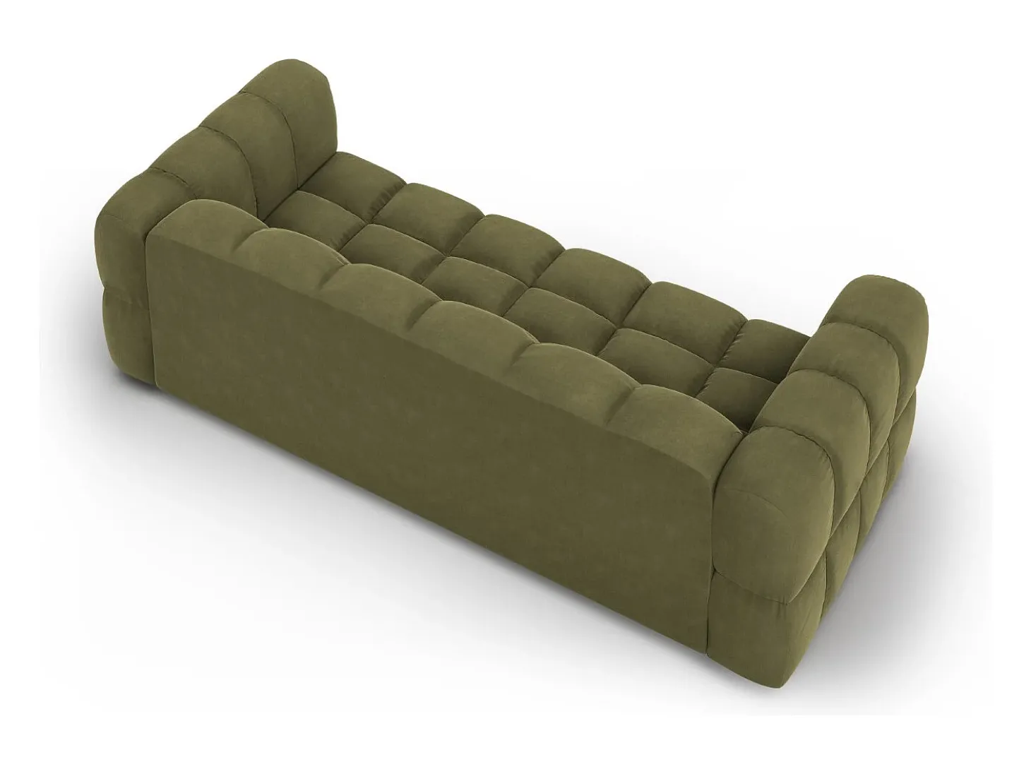 Cosmopolitan Design - Sofá modular "Sky" 4 lugares em veludo verde claro - 244x102x75cm