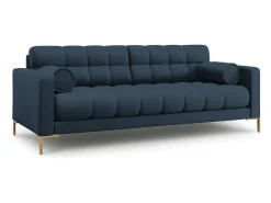 Cosmopolitan Design - Sofá "Bali" 3 lugares em tecido estrutural azul - 177x92x75cm
