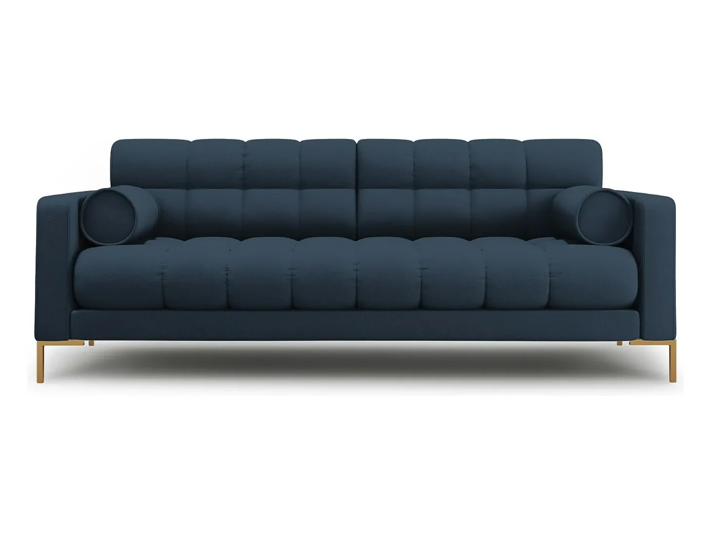Cosmopolitan Design - Sofá "Bali" 3 lugares em tecido estrutural azul - 177x92x75cm