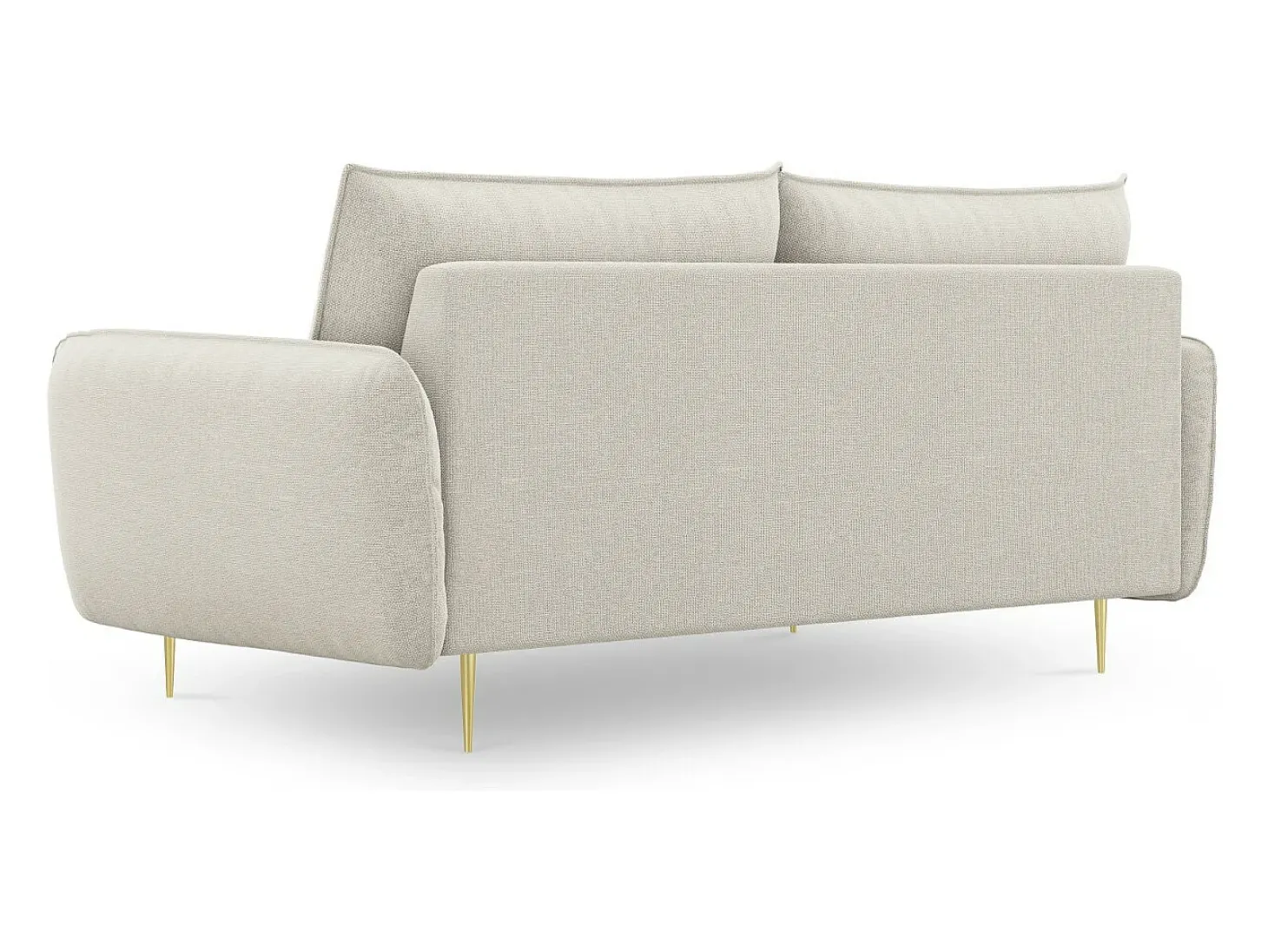 Cosmopolitan Design - Sofá "Vienna" 3 lugares em tecido estrutural bege claro - 200x92x95cm