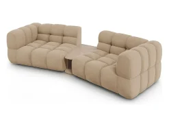 Cosmopolitan Design - Sofá modular "Sky" 2 lugares em veludo areia - 280x148x75cm