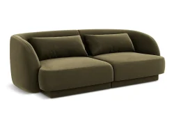 Cosmopolitan Design - Sofá "Tulum" 2 lugares em veludo verde - 180x90x70cm