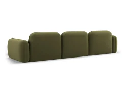 Cosmopolitan Design - Sofá modular de canto direito "Sydney" 4 lugares em veludo verde claro - 320x165x70cm