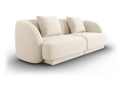 Cosmopolitan Design - Sofá "Tulum" 2 lugares em tecido chenille bege claro - 180x90x70cm
