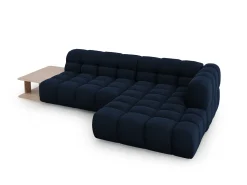 Cosmopolitan Design - Sofá modular de canto direito "Sky" 4 lugares em veludo azul real - 297x162x75cm