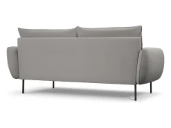Cosmopolitan Design - Sofá "Vienna" 4 lugares em tecido bouclé cinza - 230x92x95cm