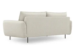 Cosmopolitan Design - Sofá "Vienna" 4 lugares em tecido estrutural bege claro - 230x92x95cm