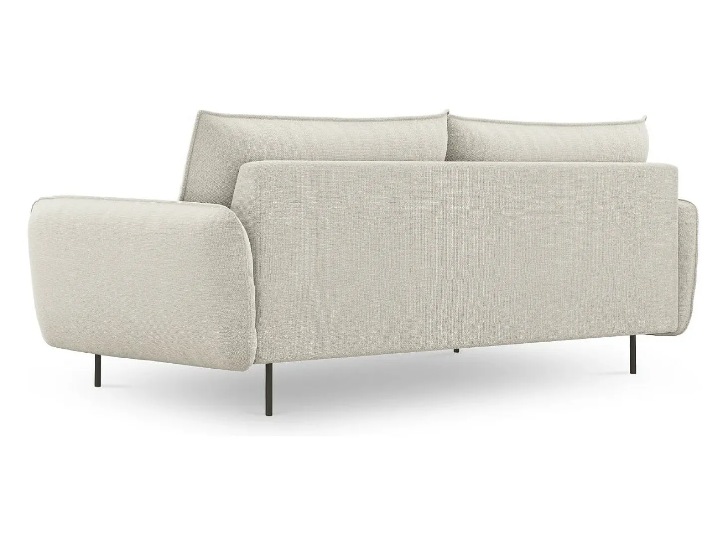 Cosmopolitan Design - Sofá "Vienna" 4 lugares em tecido estrutural bege claro - 230x92x95cm