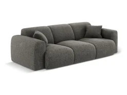 Cosmopolitan Design - Sofá "Nolio" 3 lugares em tecido chenille cinza - 235x95x72cm