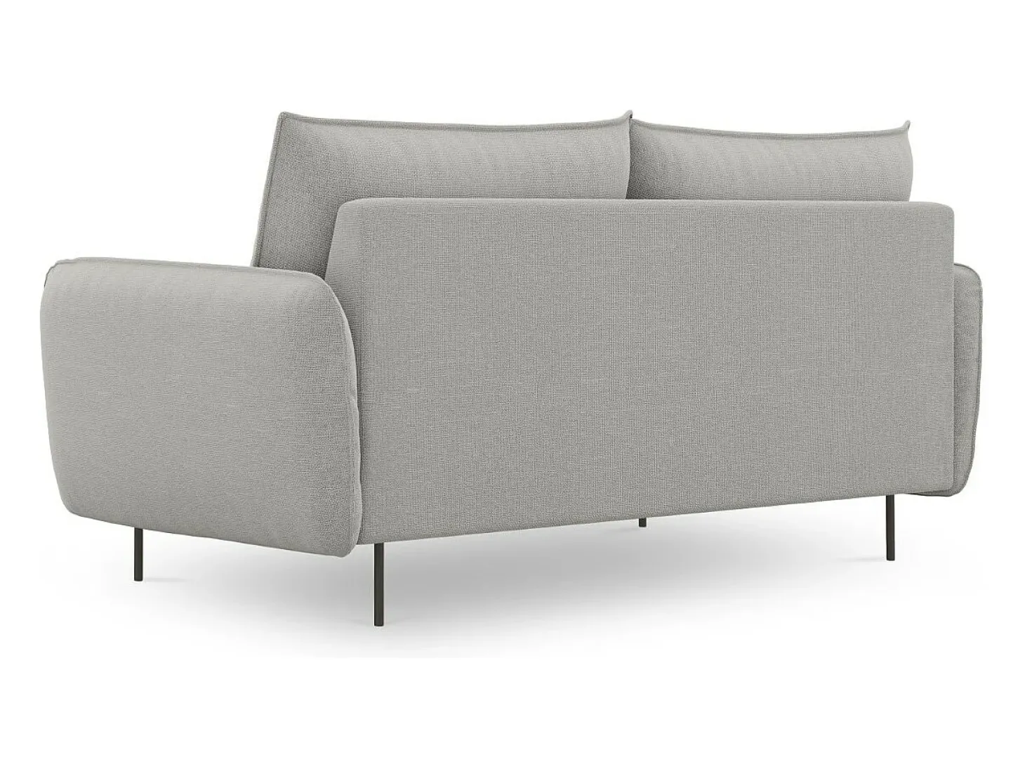 Cosmopolitan Design - Sofá "Vienna" 2 lugares em tecido estrutural cinza claro - 160x92x95cm